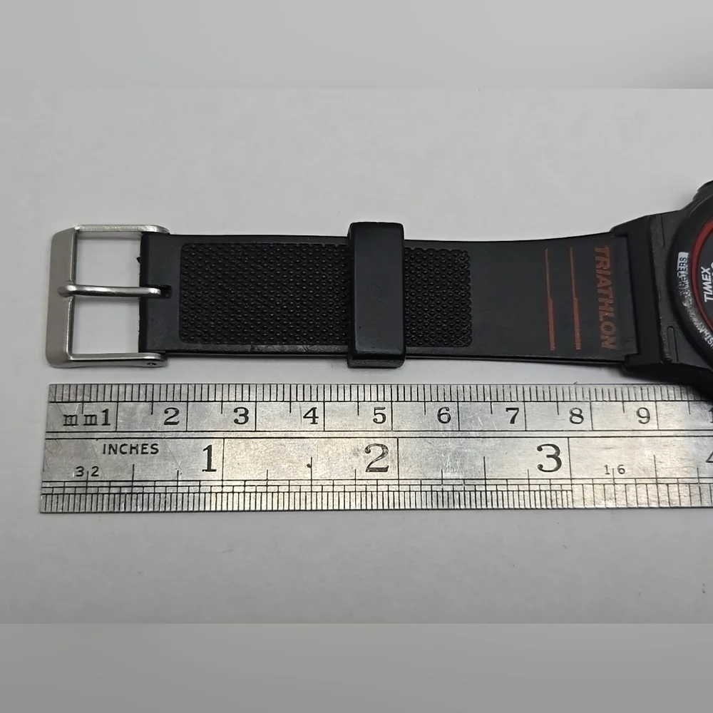 Vintage Timex 8 Lap Ironman Triathlon Digital 36mm Watch Indiglo Red New Battery